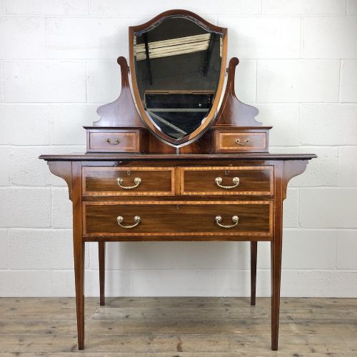 Edwardian Inlaid Mahogany Dressing Table