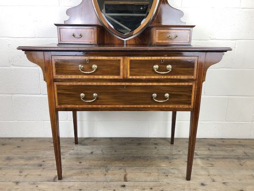 fig 1. Edwardian Inlaid Mahogany Dressing Table