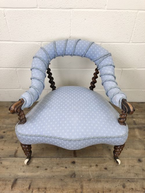 fig 1. Victorian Mahogany Barley Twist Armchair