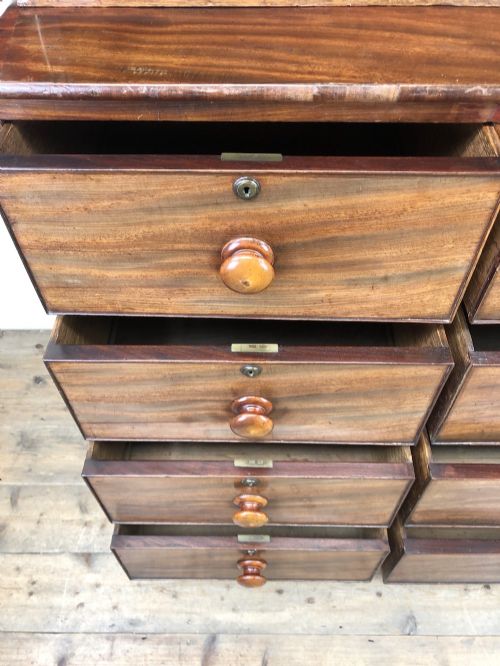 fig 1. Victorian Mahogany Glazed Bookcase with Drawers