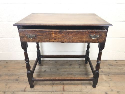fig 2. 18th Century Oak Side Table with Drawer