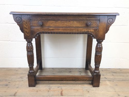 Early 20th Century Antique Oak Side Table
