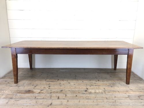 Large Antique French Fruitwood Farmhouse Table