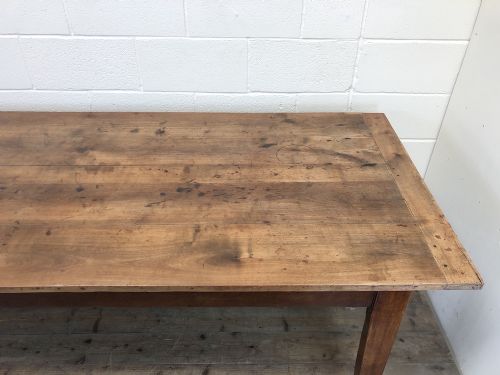 fig 1. Large Antique French Fruitwood Farmhouse Table