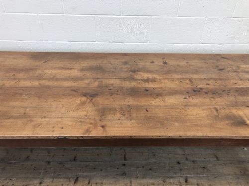 fig 2. Large Antique French Fruitwood Farmhouse Table