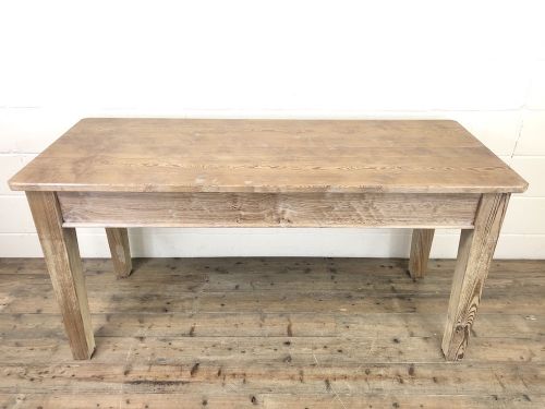 fig 1. Antique Pitch Pine Table with Drawers
