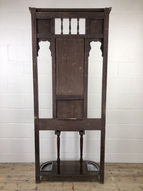 fig 1. Antique Edwardian Mahogany Mirror Hall Stand