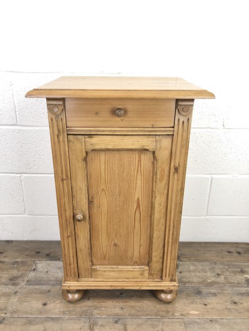 fig 1. Antique Pine Bedside Cupboard