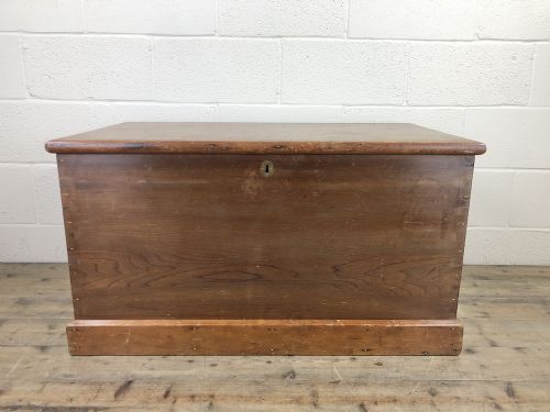 fig 1. Antique Pine Trunk or Blanket Box