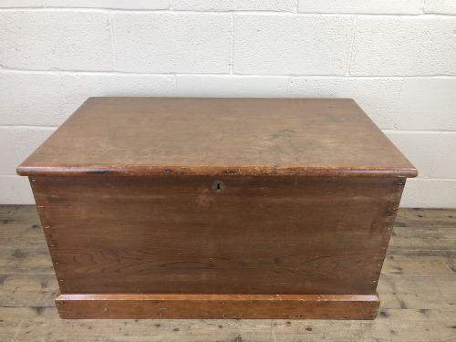 fig 2. Antique Pine Trunk or Blanket Box
