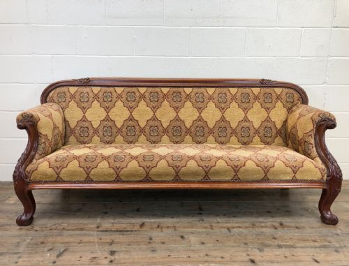 Victorian Carved Mahogany Sofa