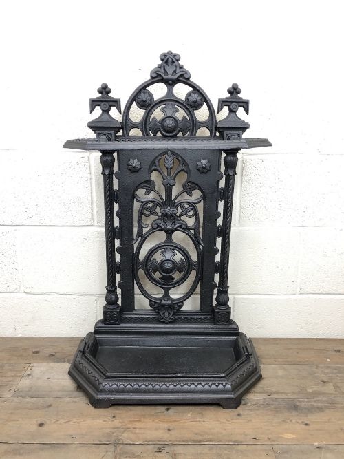 fig 1. Victorian Cast Iron Umbrella Stand – Coalbrookdale Style