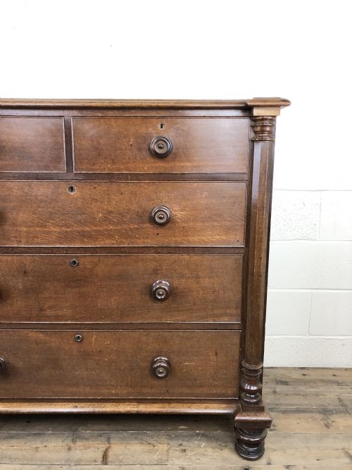 fig 1. Large Antique Oak Chest of Drawers