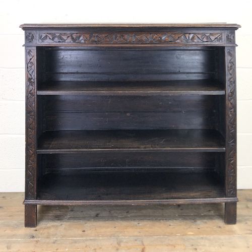 Victorian Carved Oak Bookcase