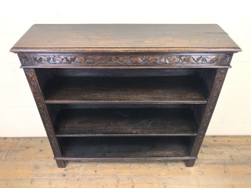 fig 2. Victorian Carved Oak Bookcase