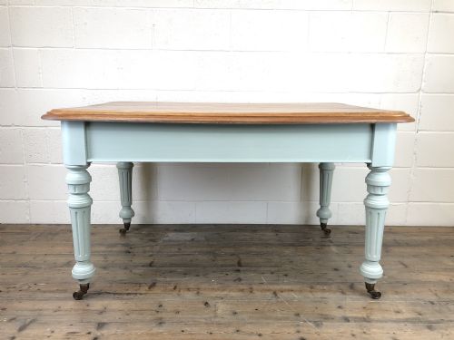 fig 1. Antique Mahogany Dining Table with Painted Base