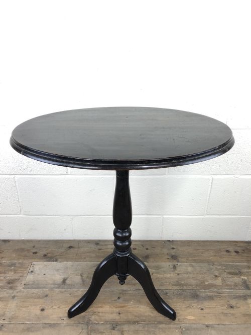fig 1. Antique Ebonised Wine Table with Oval Top