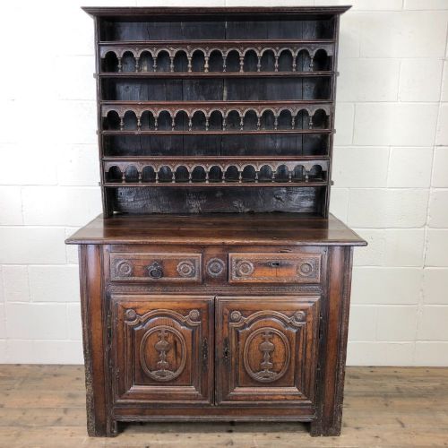 Gothic Antique Carved Oak Dresser