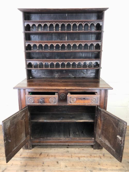 fig 2. Gothic Antique Carved Oak Dresser