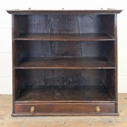 Antique Oak Wall Hanging Shelves