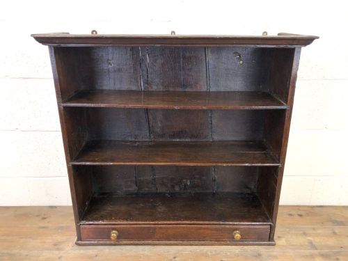 fig 1. Antique Oak Wall Hanging Shelves