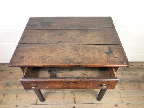 fig 2. Antique 18th Century Oak Side Table