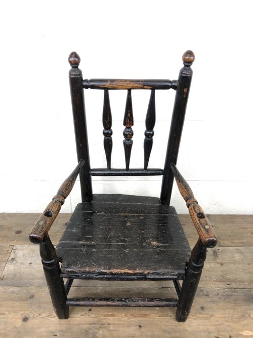 fig 1. Antique 19th Century Provincial Oak Child’s Chair