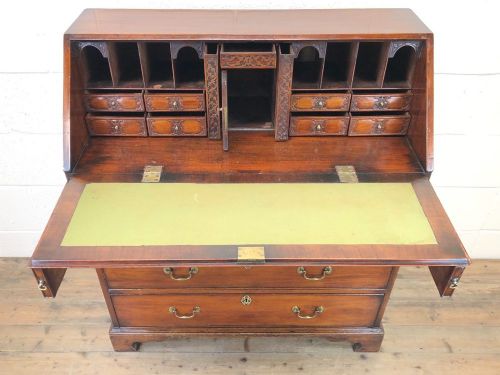 fig 1. Antique George III Mahogany Bureau