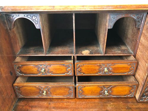 fig 2. Antique George III Mahogany Bureau