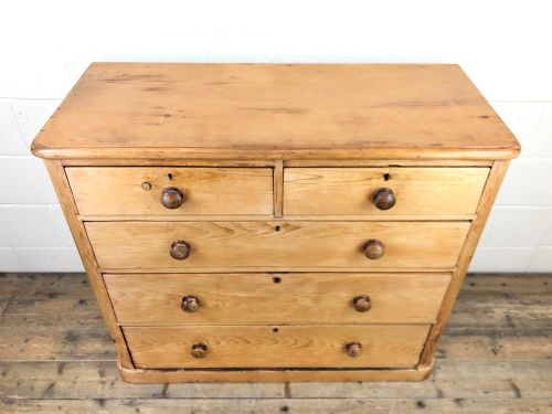 fig 2. Victorian Antique Pine Chest of Drawers