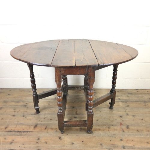 18th Century Antique Oak Gate Leg Table