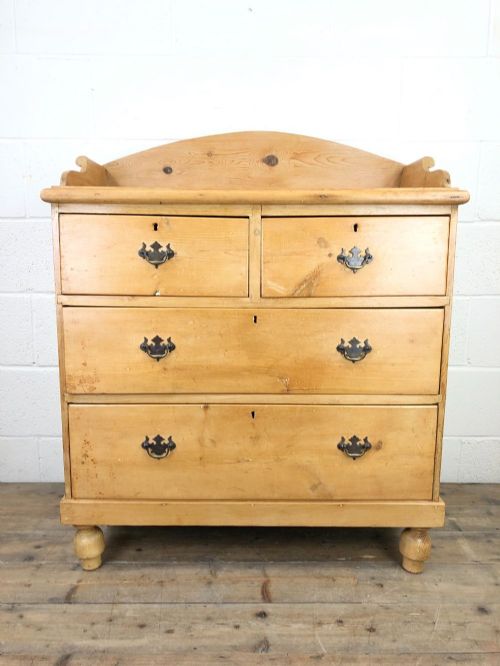fig 1. Victorian Antique Pine Chest of Drawers