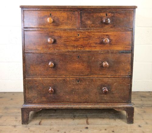 fig 2. Antique Oak Chest of Drawers