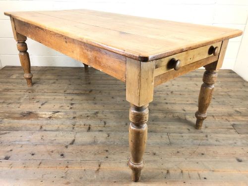 Victorian Antique Pine Farmhouse Kitchen Table