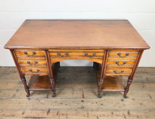 fig 2. Victorian Mahogany Kneehole Desk