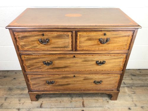 fig 1. Edwardian Crossbanded Mahogany Chest of Drawers