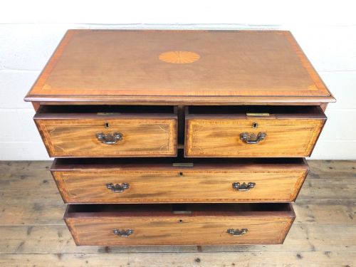 fig 2. Edwardian Crossbanded Mahogany Chest of Drawers
