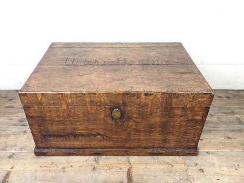 fig 1. 19th Century Oak Box Belonging to Henry Hanmer MP