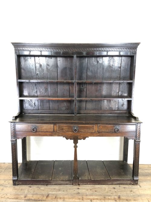 Antique 18th Century Welsh Oak Pot Board Dresser