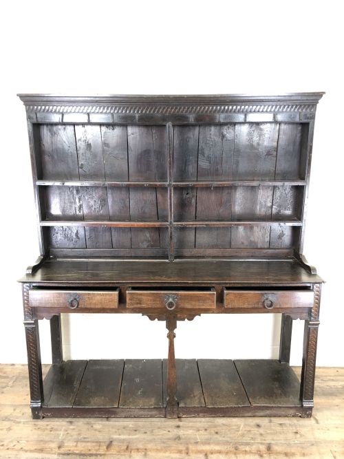 fig 2. Antique 18th Century Welsh Oak Pot Board Dresser