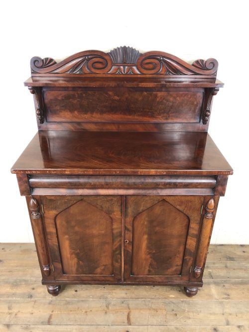 fig 1. Antique 19th Century Mahogany Chiffonier Sideboard