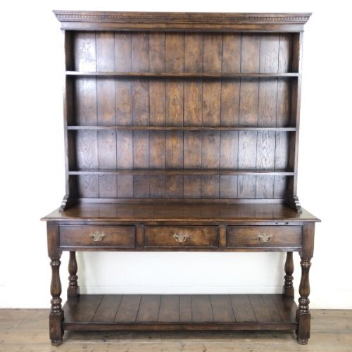 Antique Oak Pot Board Dresser