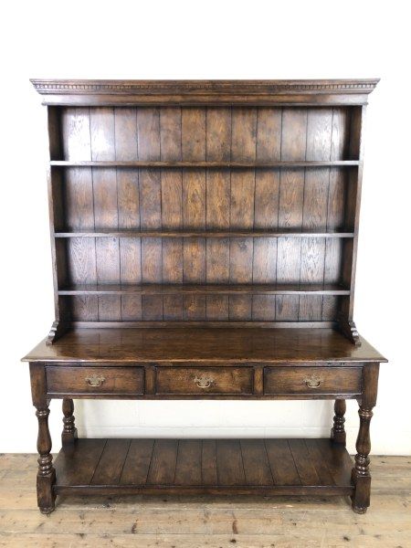 fig 1. Antique Oak Pot Board Dresser