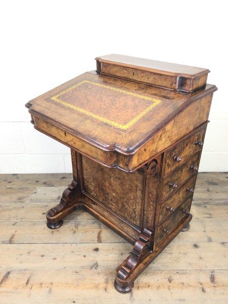 fig 1. Victorian Walnut Davenport Desk