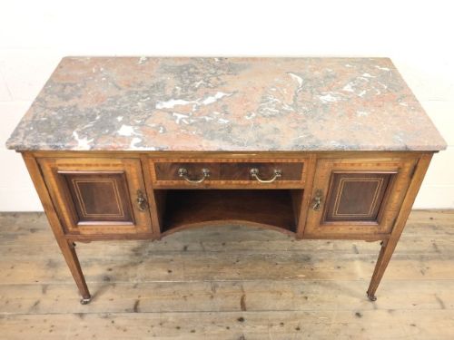 fig 1. Edwardian Mahogany Sideboard with Marble Top