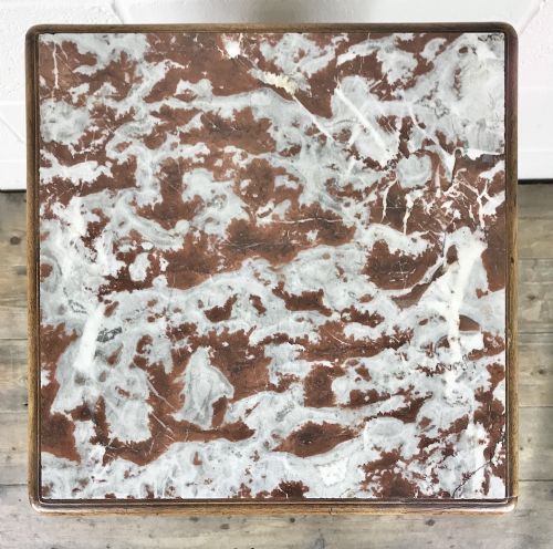 fig 2. French Walnut and Marble Bedside Cupboard