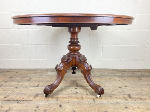 fig 1. Victorian Mahogany Oval Tilt Top Table