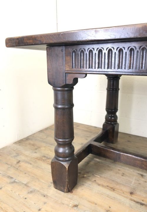 fig 1. Large Antique Oak Refectory Table