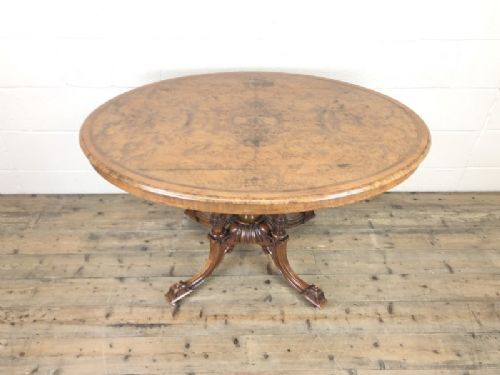 fig 1. Victorian Burr Walnut Centre Table