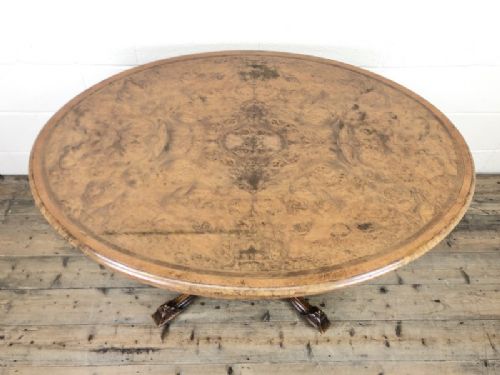 fig 2. Victorian Burr Walnut Centre Table